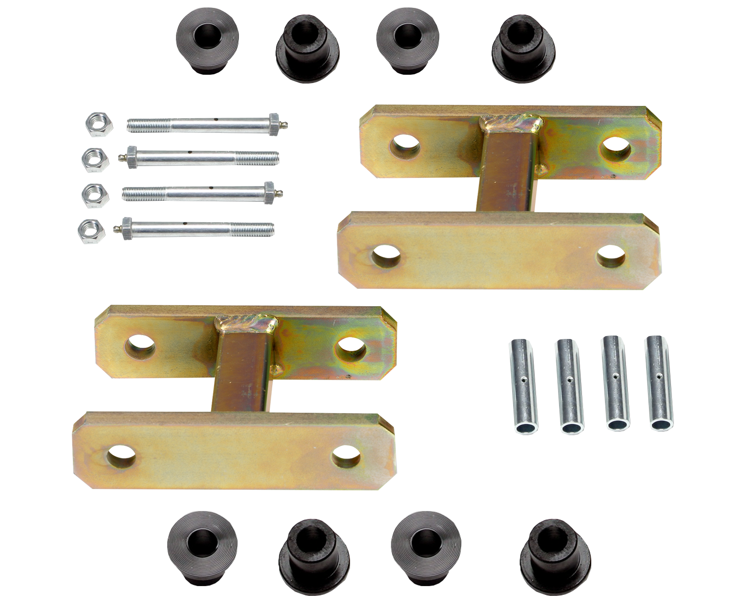 Heavy Duty Greasable Leaf Spring Shackle Kit (0" Lift)