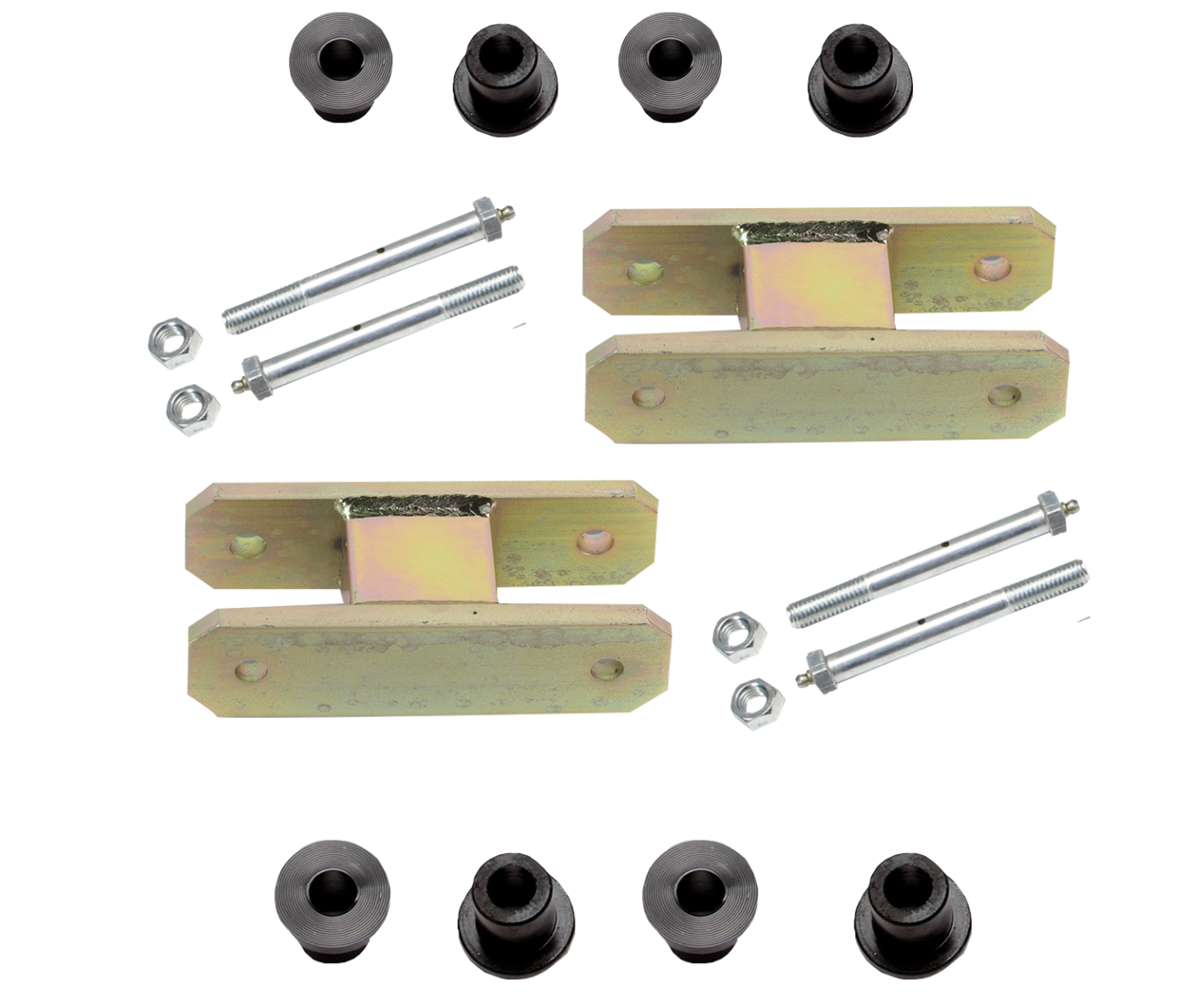 Heavy Duty Greaseable Leaf Spring Shackle Kit (0" Lift)