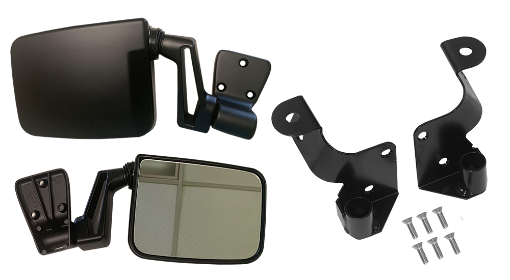 Jeep TJ/LJ Mirror & Light Combo Bracket w/ Mirrors