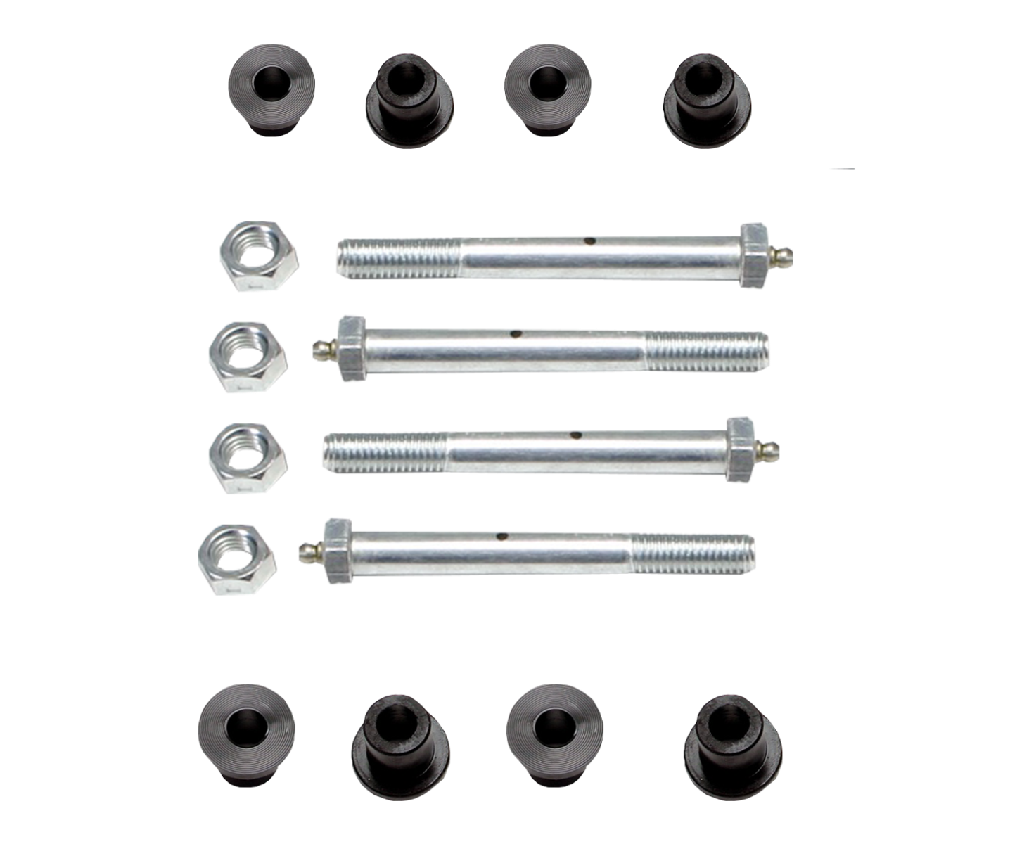 Toyota 4WD Truck Greaseable Bolt kit for Warrior Leaf Spring Shackles - Rear