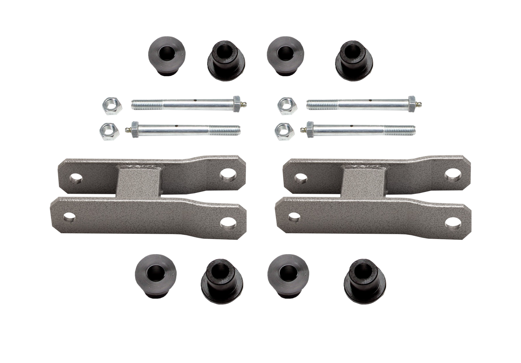Heavy Duty Greasable Leaf Spring Shackle Kit (0" Lift)