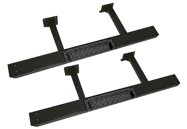 Suzuki Samurai Rock Bars w/ Diamond Tread Steps (Black)