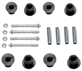 Chevy S-10 Greaseable Bolt & Bushing Kit for Warrior Leaf Spring Shackles - Rear