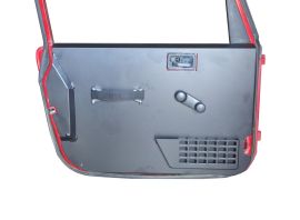 Jeep Wrangler TJ/LJ Interior Door Panels w/ Pocket (Full Door) - Black Powder Coated Flat Aluminum