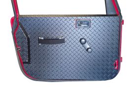 Jeep Wrangler TJ/LJ Interior Door Panels (Full Door) - Black Powder Diamond Tread Aluminum