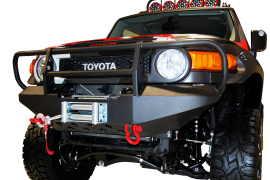 Toyota FJ Cruiser Front Winch Bumper w/ Brush Guard + Rear Bumper Bundle