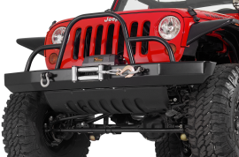 Jeep JK / JKU Rock Crawler Front Winch Bumper w/ Brush Guard & D-Ring Mounts