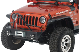 Jeep JK/JKU Stubby Front Winch Bumper w/ Stinger Brushguard