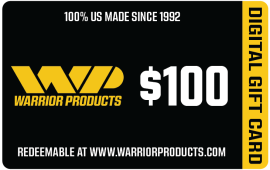 $100 Warrior Products Digital Gift Card