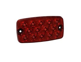 Rectangular LED Stop/Turn/Tail Light for Warrior Products Steel Tail Lights (Red)