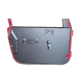 Jeep Wrangler TJ/LJ Interior Door Panels (Full Door) - Black Powder Coated Steel