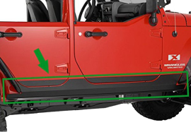 Jeep JKU Under Door Sideplates w/o Cutout (4 Door)