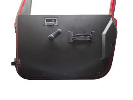 Jeep Wrangler TJ/LJ Interior Door Panels w/ Pocket(Full Door) - Black Powder Diamond Tread Aluminum